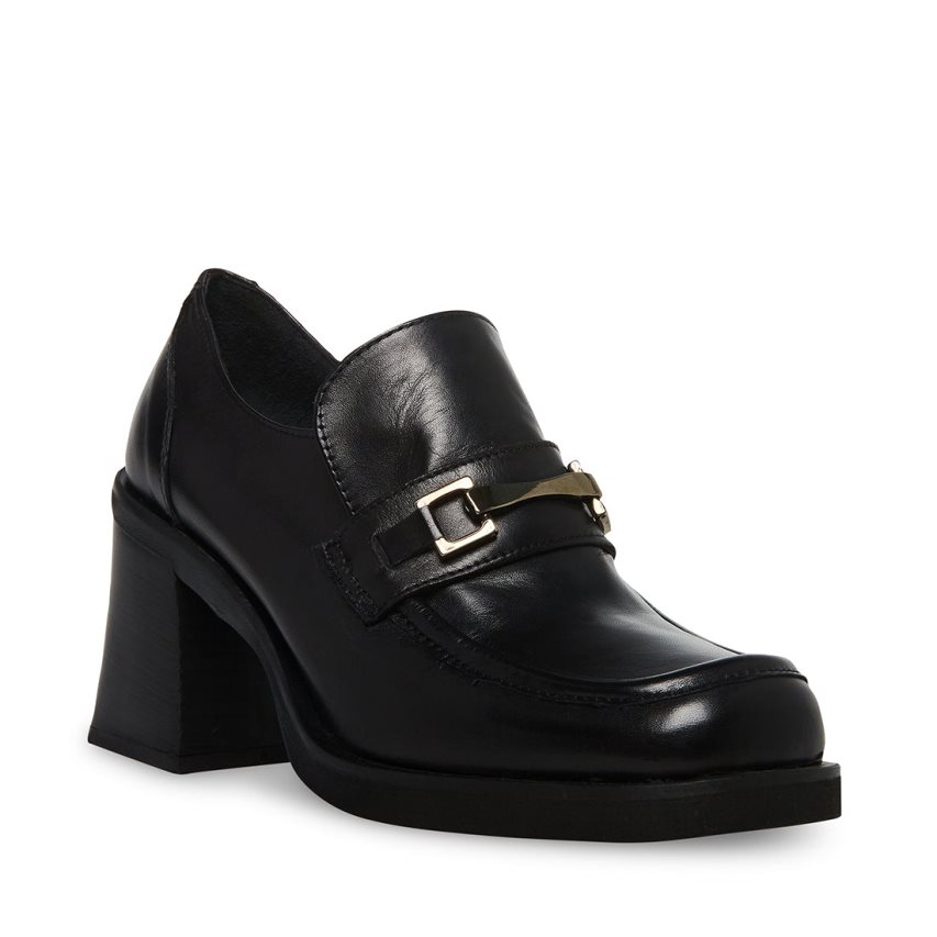 Zapatos Plataforma Steve Madden Jadine Cuero Mujer Negras | ES CT9321